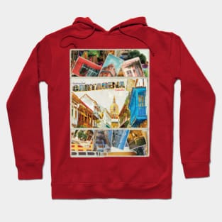 Greetings from Cartagena in Colombia Vintage style retro souvenir Hoodie